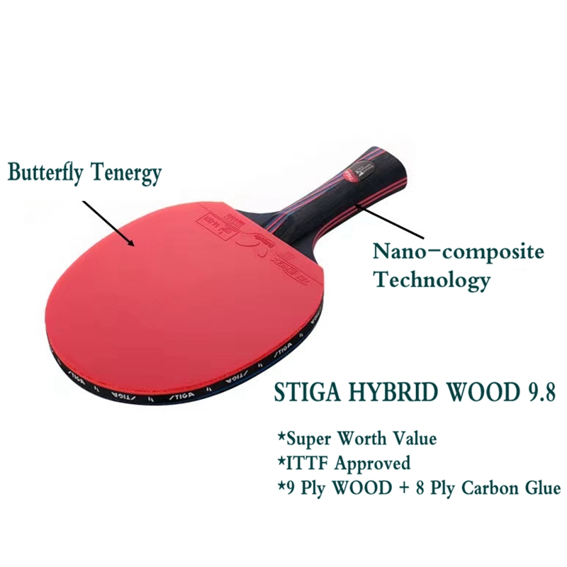 STIGA-hybride bois 9.8 raquett - Table Tennis Hybrid Rubbers avis et prix